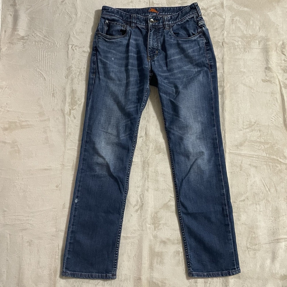 Tommy Bahama Jeans Mens Size 30x32 Carmel Vintage Blue Denim Dark Wash‎ Stretch